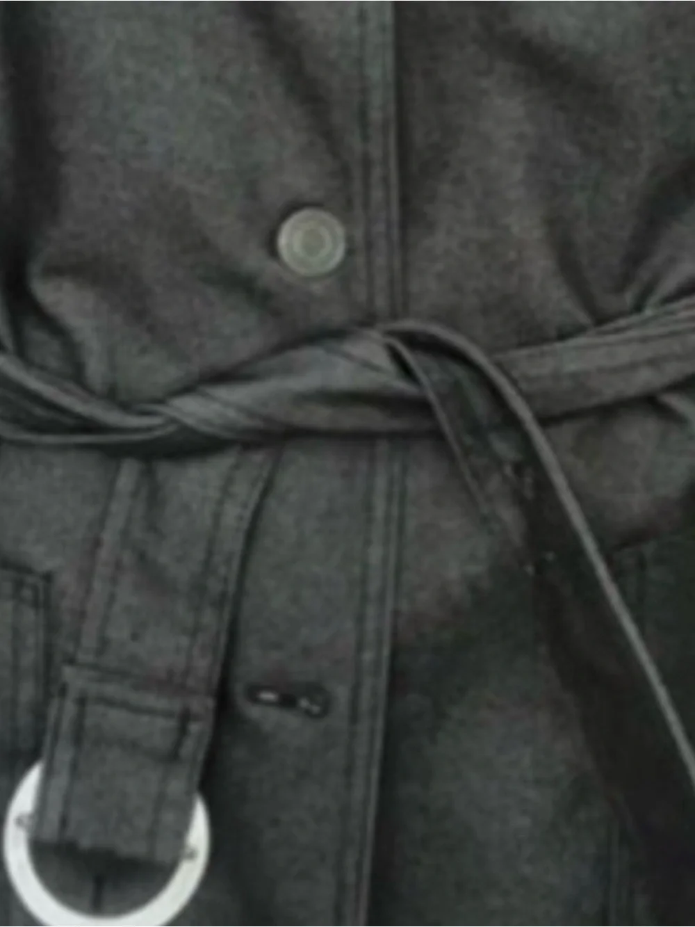 Express Black Belted Trench Coat size 11/12